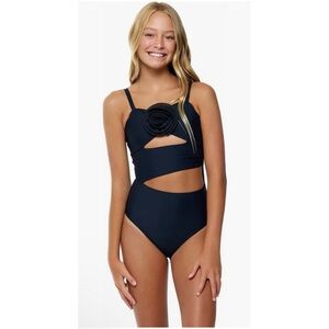 BEACH LINGO NORDSTROM Kids' Rosette Cutout One-Piece Swimsuit ❤️NWT❤️IN STORES❤️